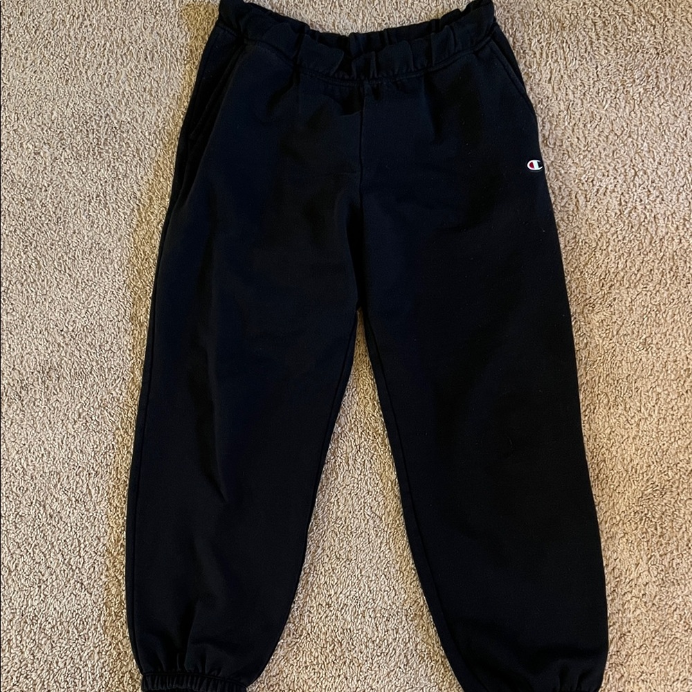 Champion Women’s Black Fleece Joggers with Logo
